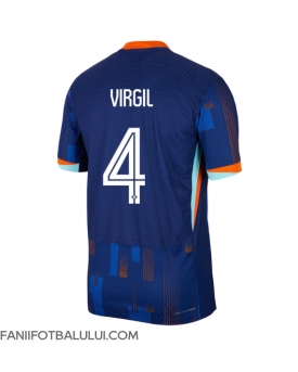 Țările de Jos Virgil van Dijk #4 Tricou Fotbal Replică European 2024 Barbati Deplasare